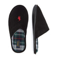 Ralph Lauren Kalrence Microsuede Mens Black Slippers