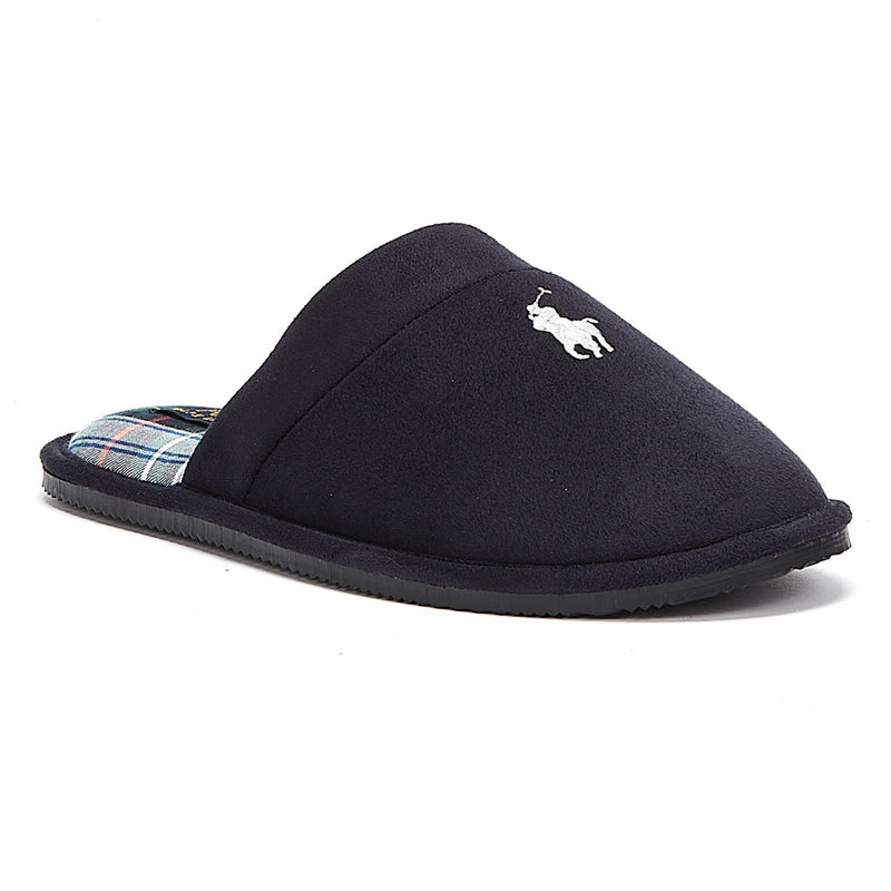 Ralph Lauren Kalrence Microsuede Mens Navy Slippers