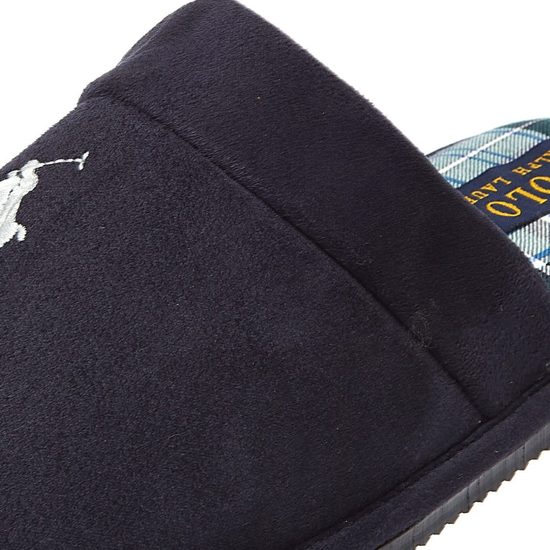 Ralph Lauren Kalrence Microsuede Mens Navy Slippers