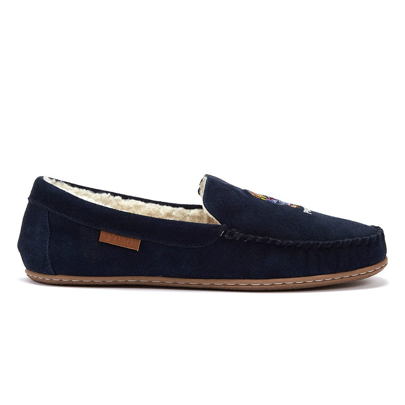 Ralph Lauren Collins Bear Mens Navy Slippers