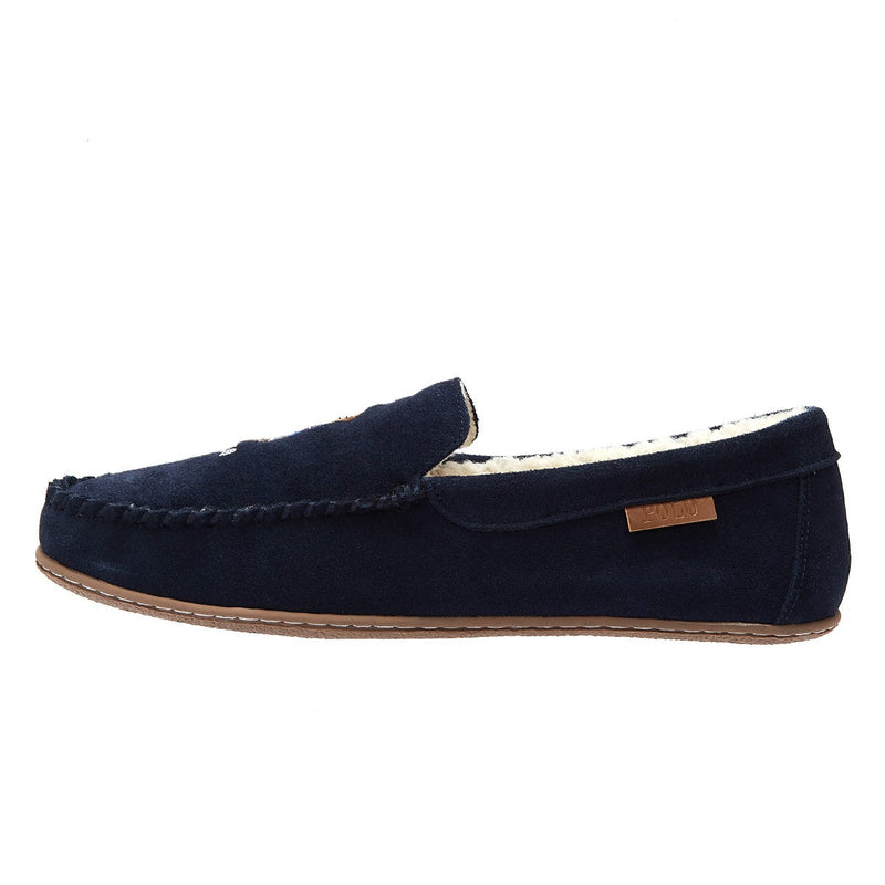 Ralph Lauren Collins Bear Mens Navy Slippers