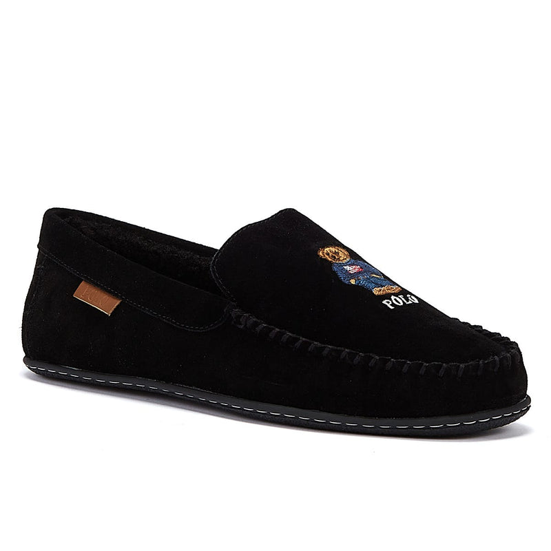 Ralph Lauren Collins Bear Mens Black slippers