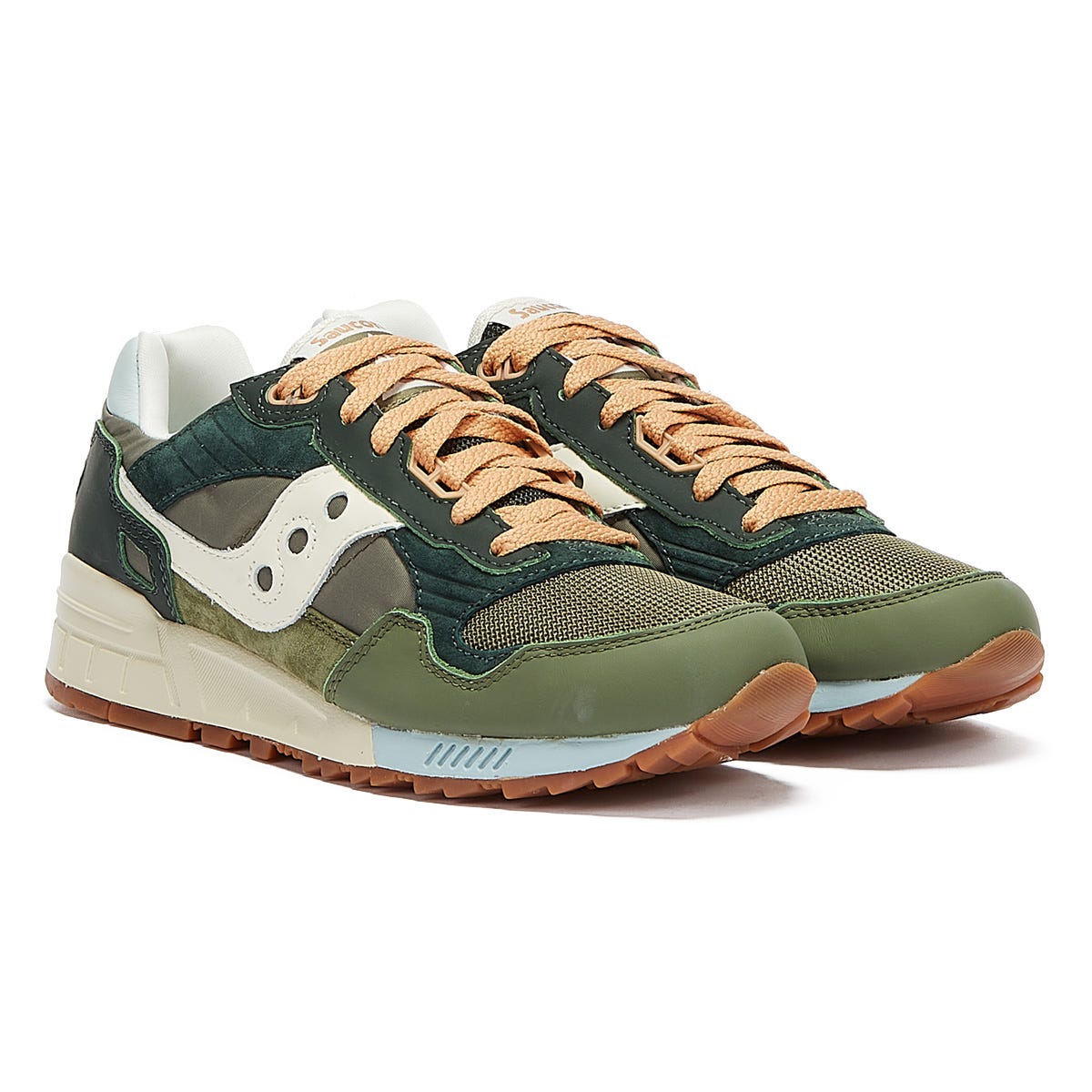 Saucony Shadow 5000 Vintage Mens Dark Green / Tan Trainers