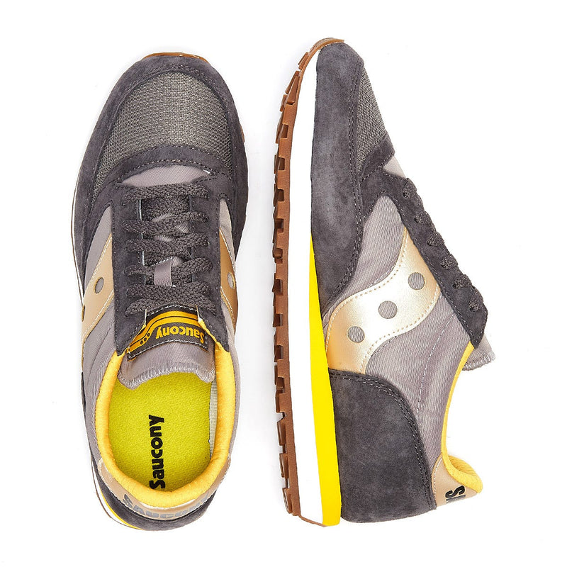 Saucony Jazz 81 Mens Grey / Yellow Trainers