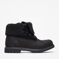 Timberland Warm Lined Waterproof Bottes Noires En Cuir Pour Femmes