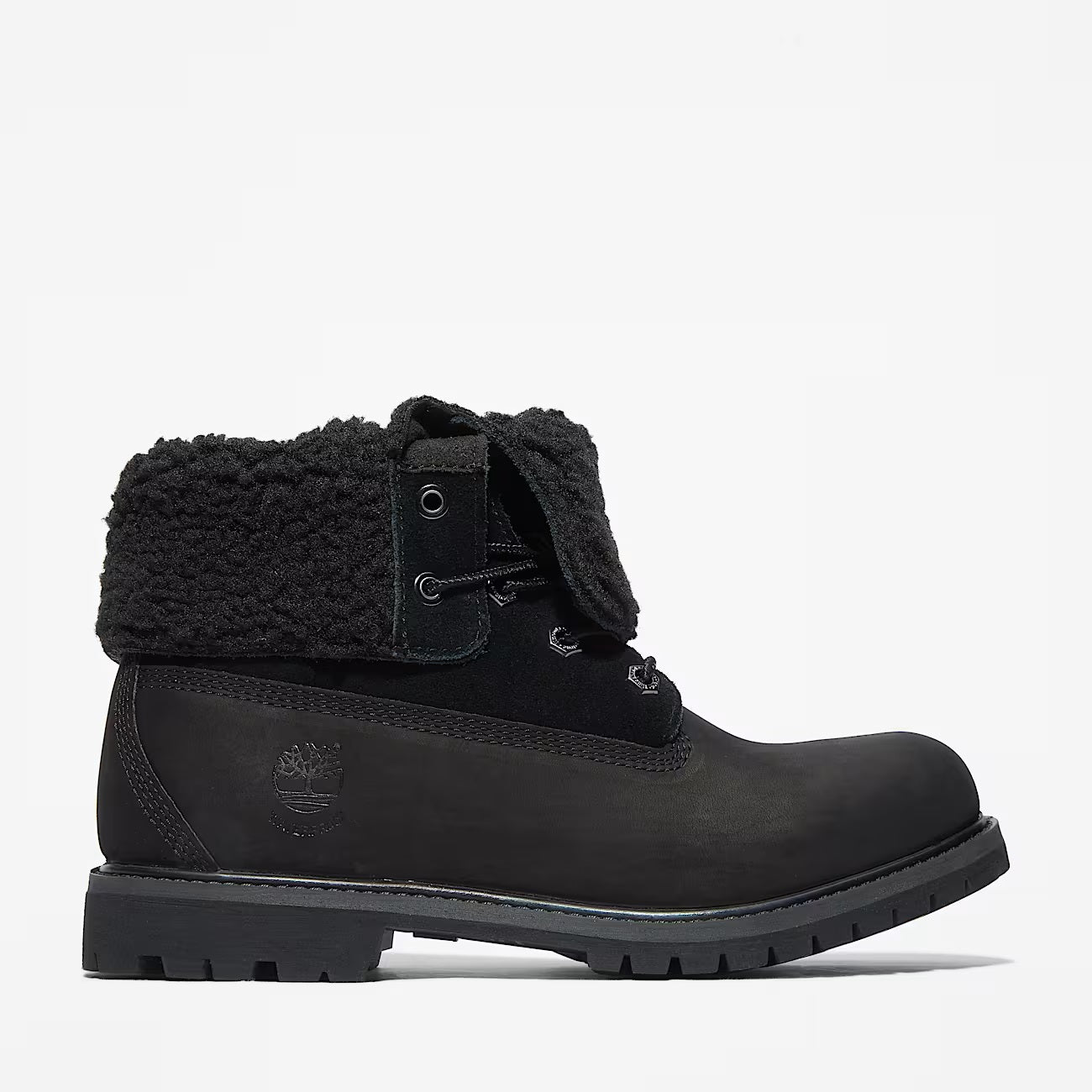 Timberland Warm Lined Waterproof Bottes Noires En Cuir Pour Femmes