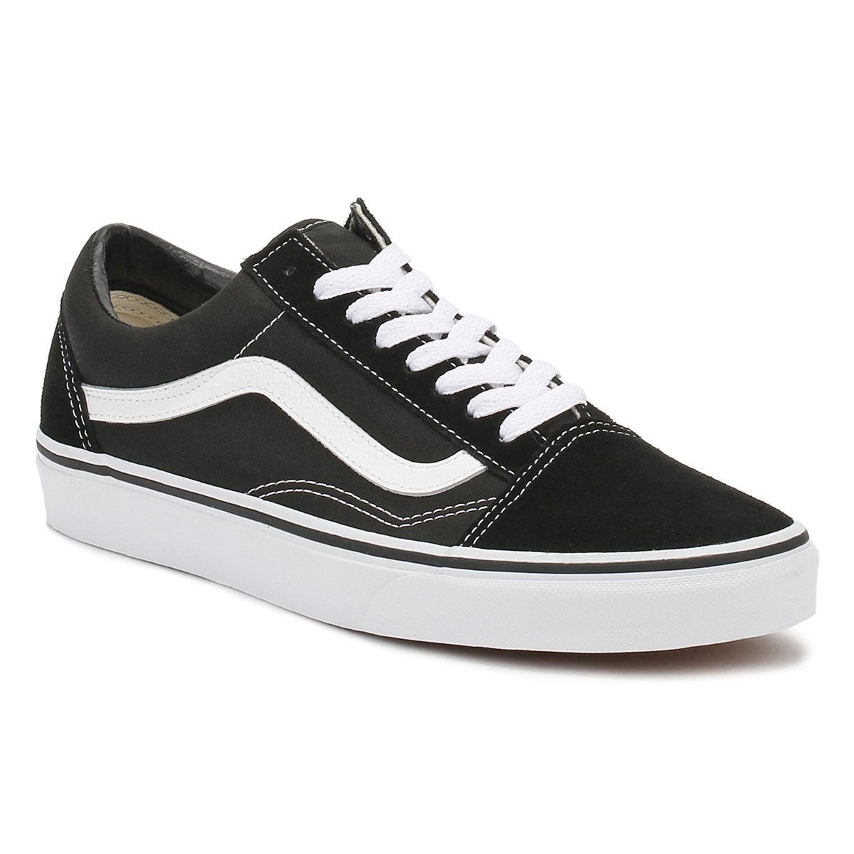 Vans Old Skool Femmes Noir / Blanc Baskets En Toile
