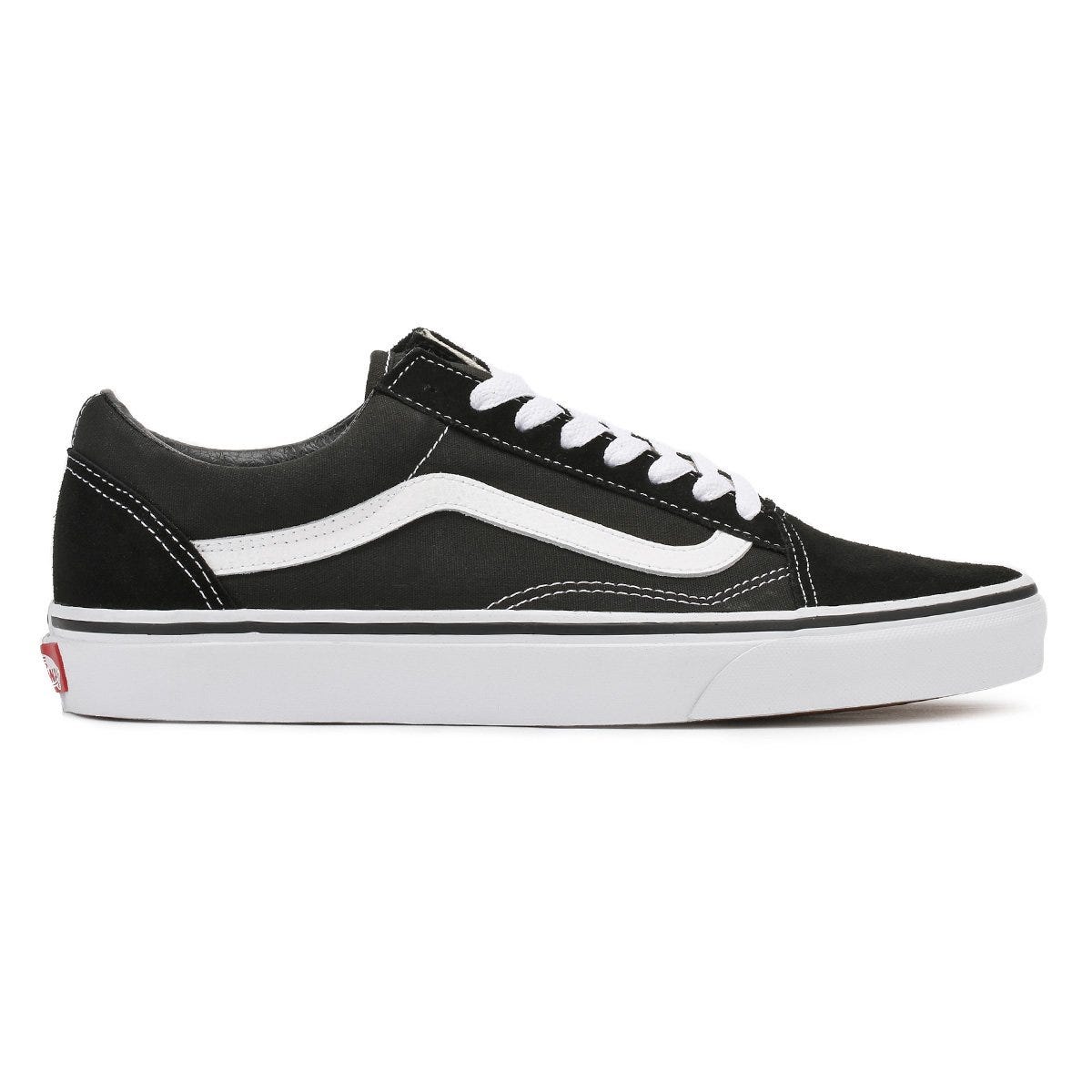 Vans Old Skool Baskets En Toile Noire / Blanche Pour Homme