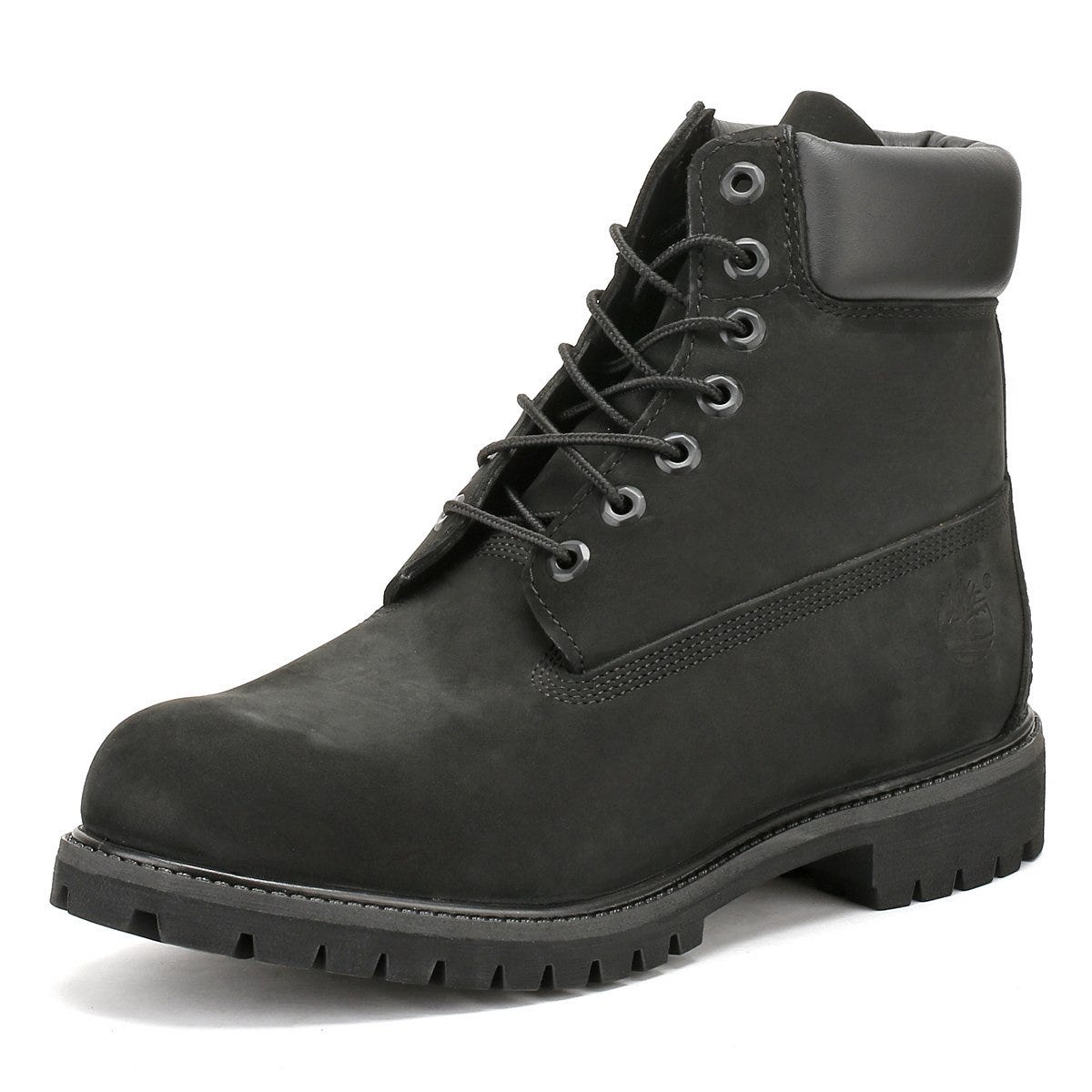 Timberland Bottes Premium 6 Pouces en Cuir Nubuck Noir pour Homme