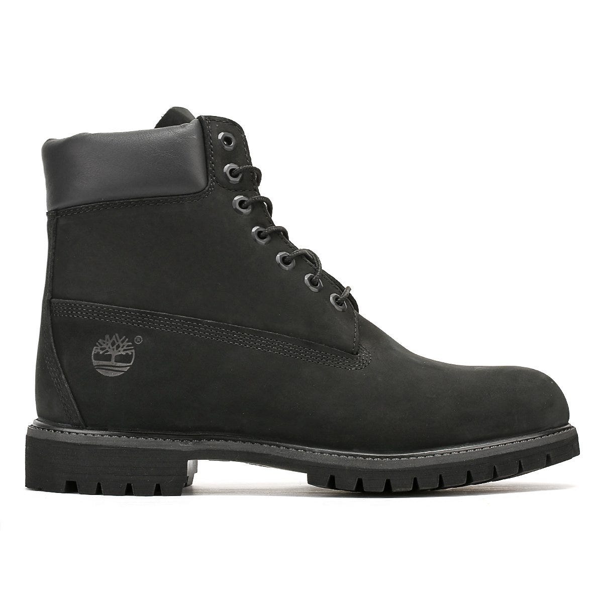 Timberland Bottes Premium 6 Pouces en Cuir Nubuck Noir pour Homme
