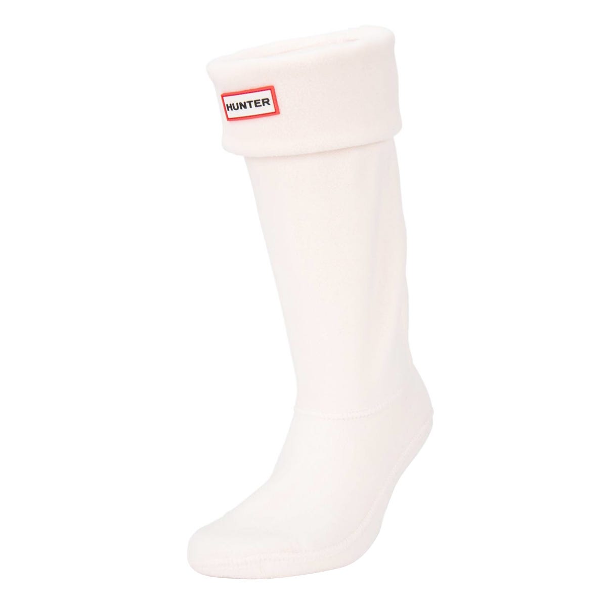 Chaussettes hautes blanches en polaire recyclée Hunter