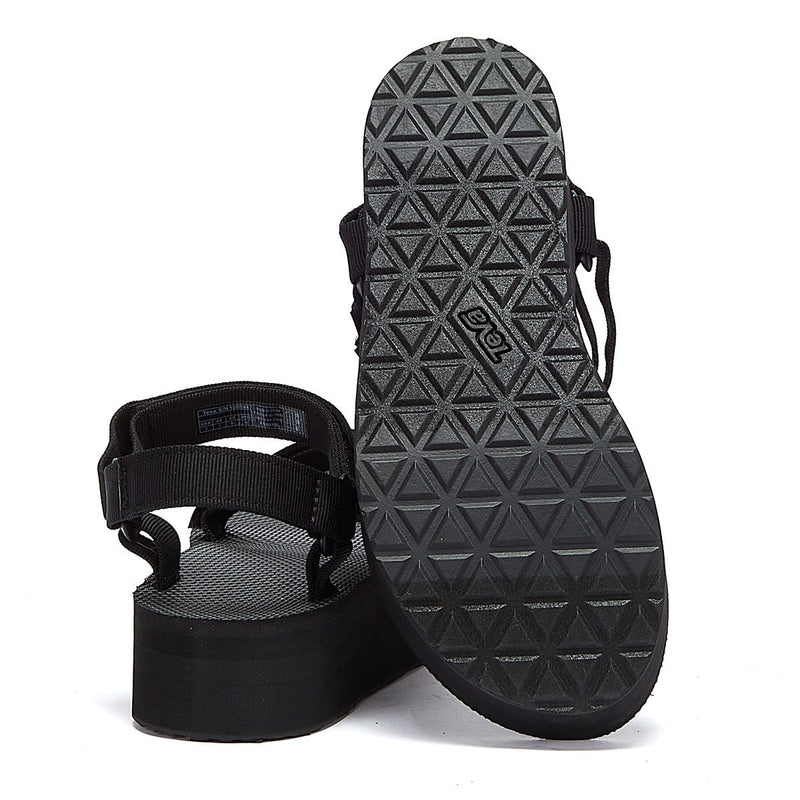 Teva Sandales universelles à plateforme noires pour femmes