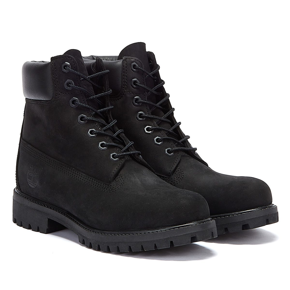 Timberland Bottes Premium 6 Pouces en Cuir Nubuck Noir pour Homme