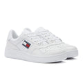 Tommy Hilfiger Jeans Retro Basket Sneakers En Cuir Blanc Pour Femmes