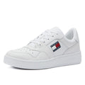 Tommy Hilfiger Jeans Retro Basket Sneakers En Cuir Blanc Pour Femmes