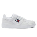 Tommy Hilfiger Jeans Retro Basket Sneakers En Cuir Blanc Pour Femmes