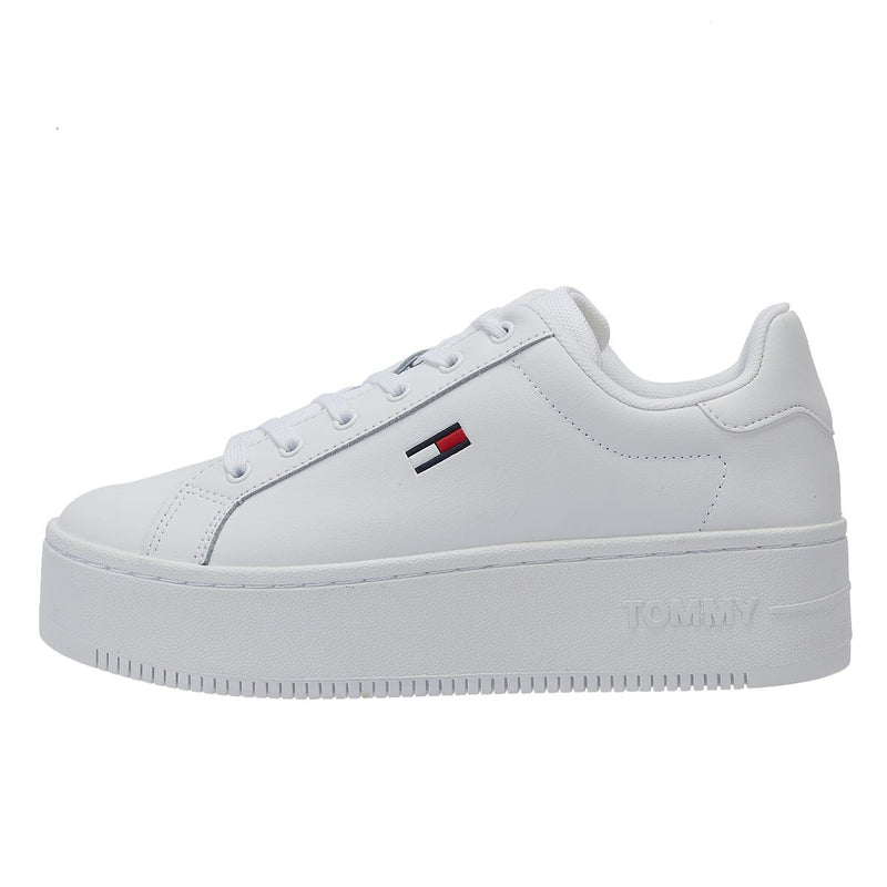 Tommy Jeans Flatform Womens Essential White Trainers