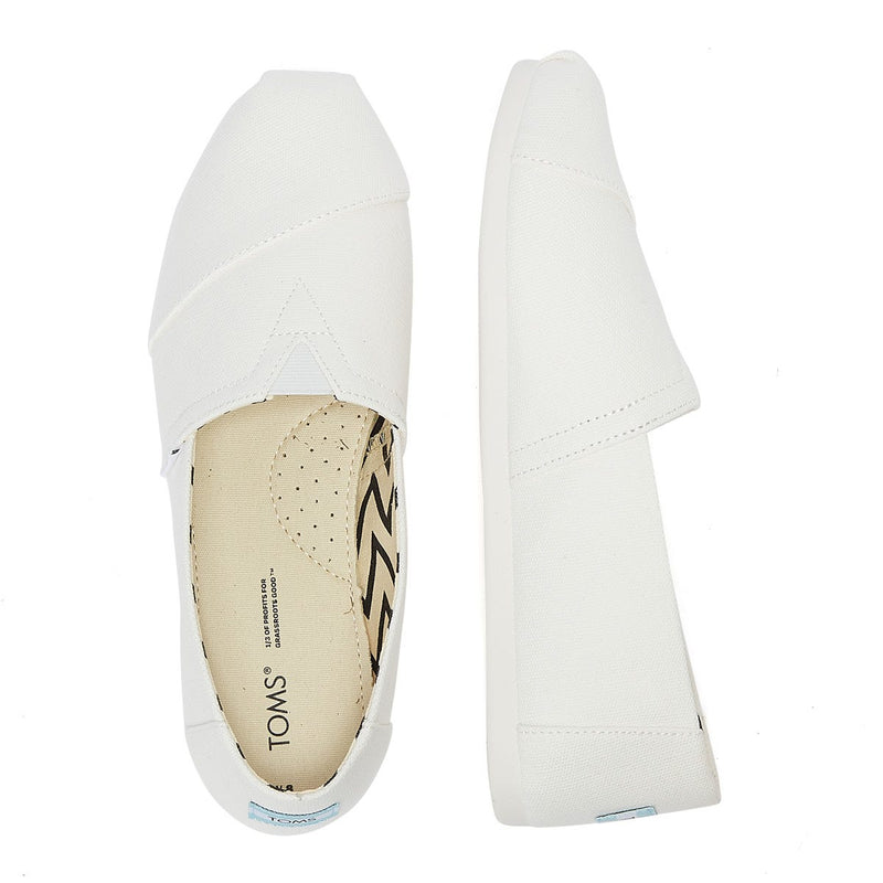 TOMS Alpargata Cotton Canvas Womens White Espadrilles
