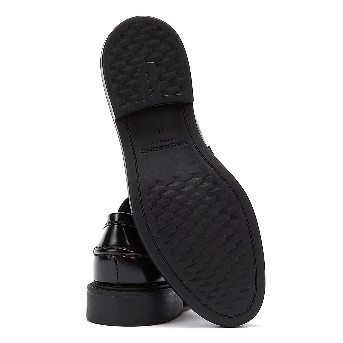 Vagabond Alex Polished Leather Womens Black Loafers (Mocassins en cuir poli)