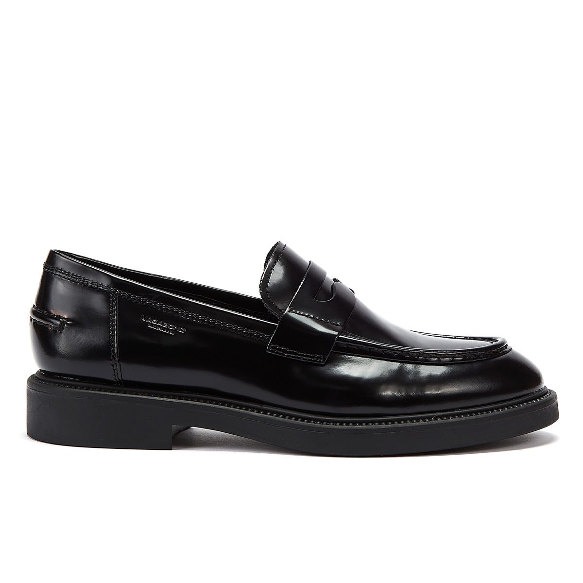 Vagabond Alex Polished Leather Womens Black Loafers (Mocassins en cuir poli)