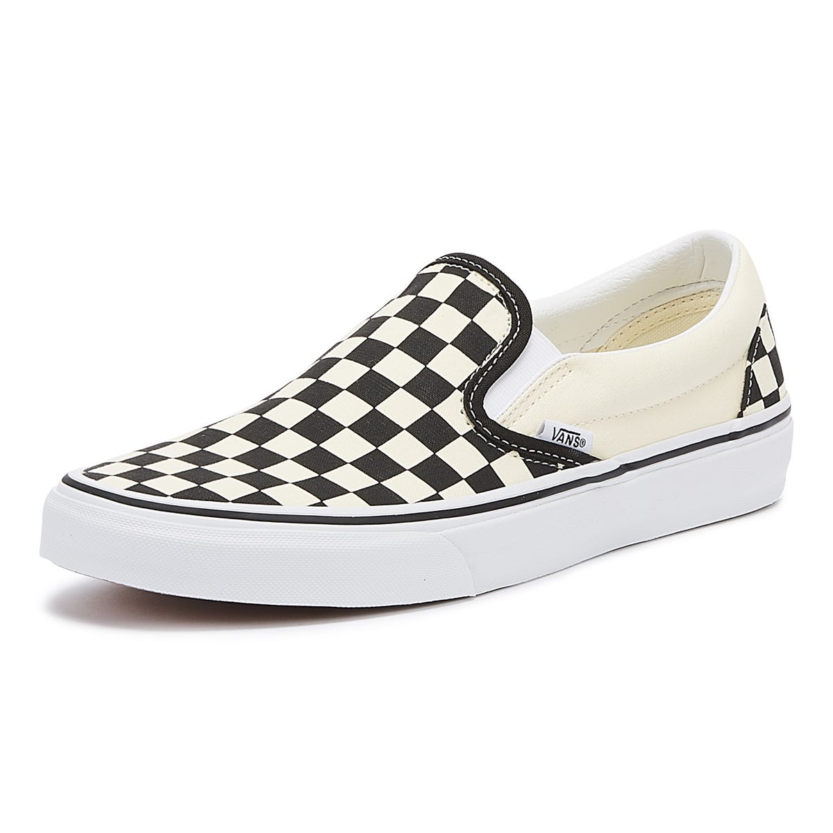 Vans Classic Slip-On Womens Noir / Blanc Baskets en toile à carreaux