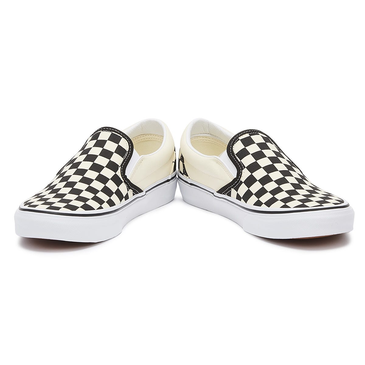 Vans Classic Slip-On Womens Noir / Blanc Baskets en toile à carreaux