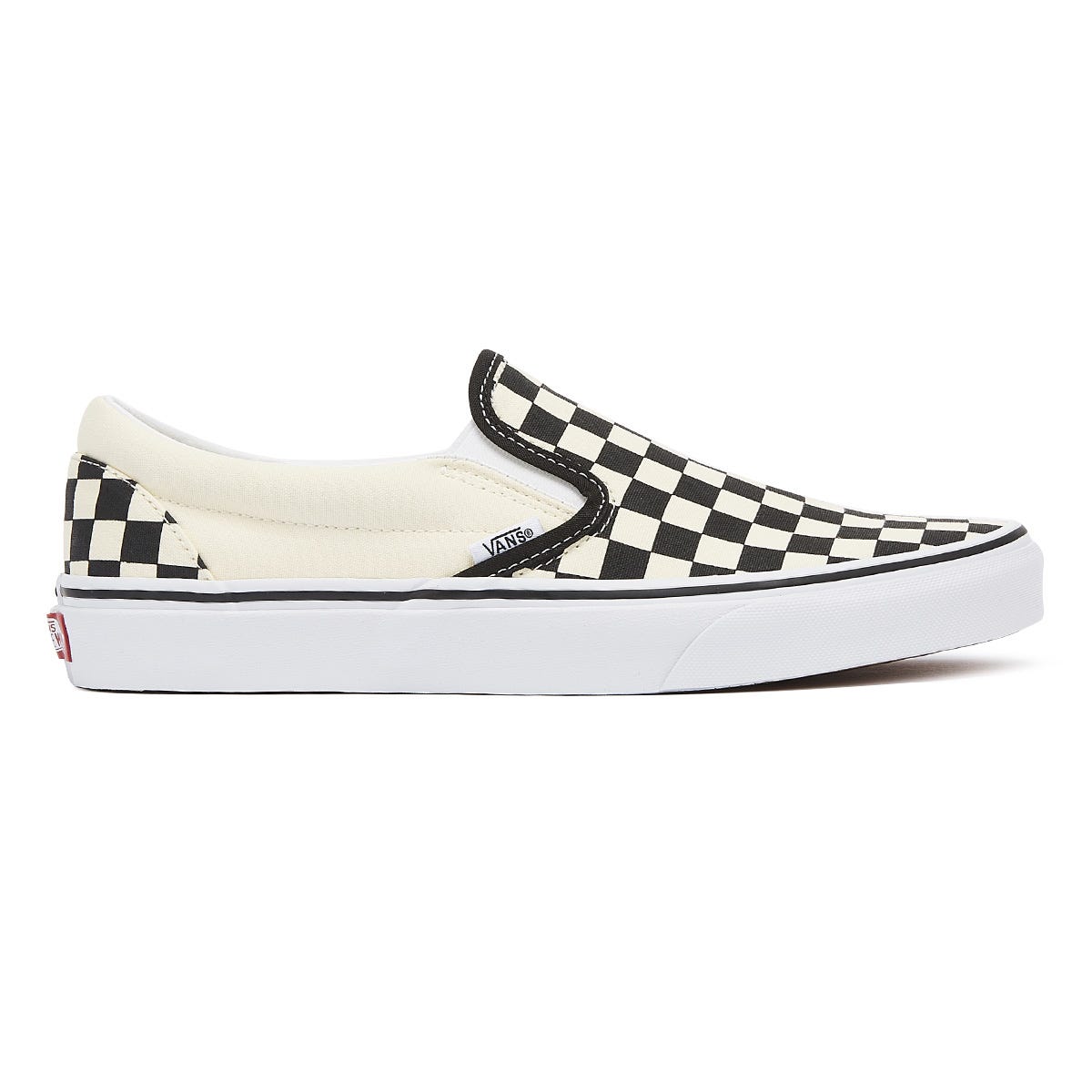 Vans Classic Slip-On Womens Noir / Blanc Baskets en toile à carreaux