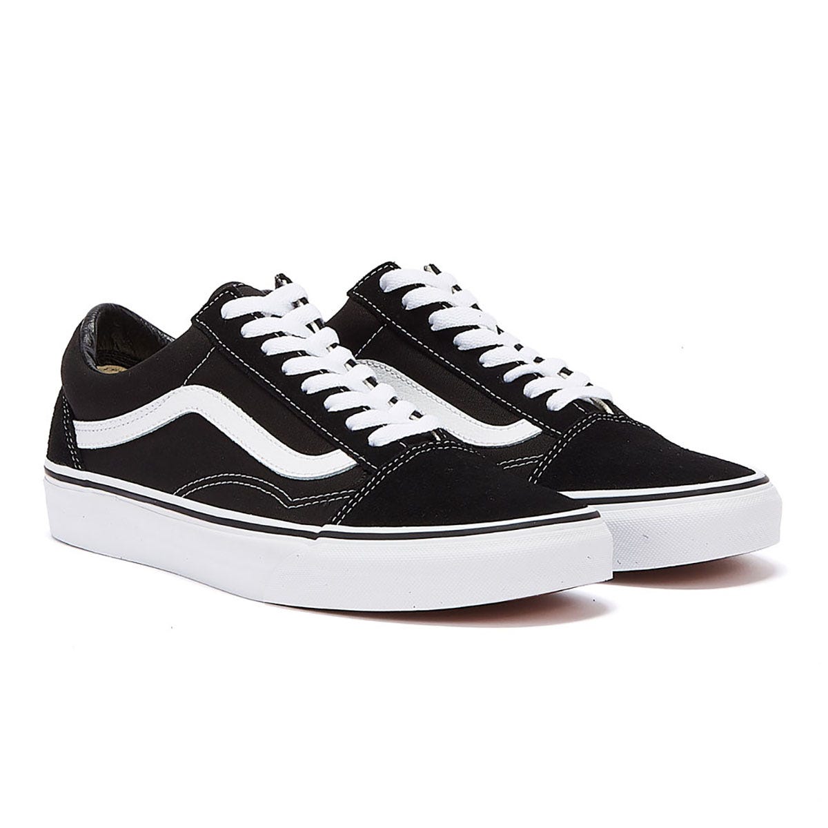 Vans Old Skool Femmes Noir / Blanc Baskets En Toile