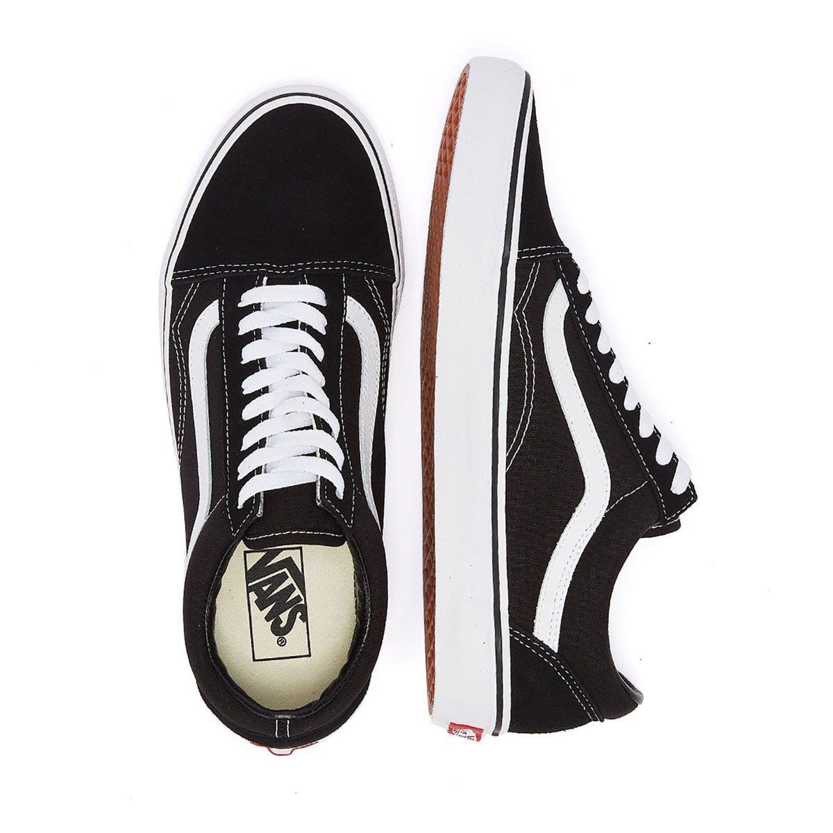 Vans Old Skool Baskets En Toile Noire / Blanche Pour Homme