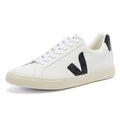 Veja Esplar Leather Baskets blanches / noires pour femmes