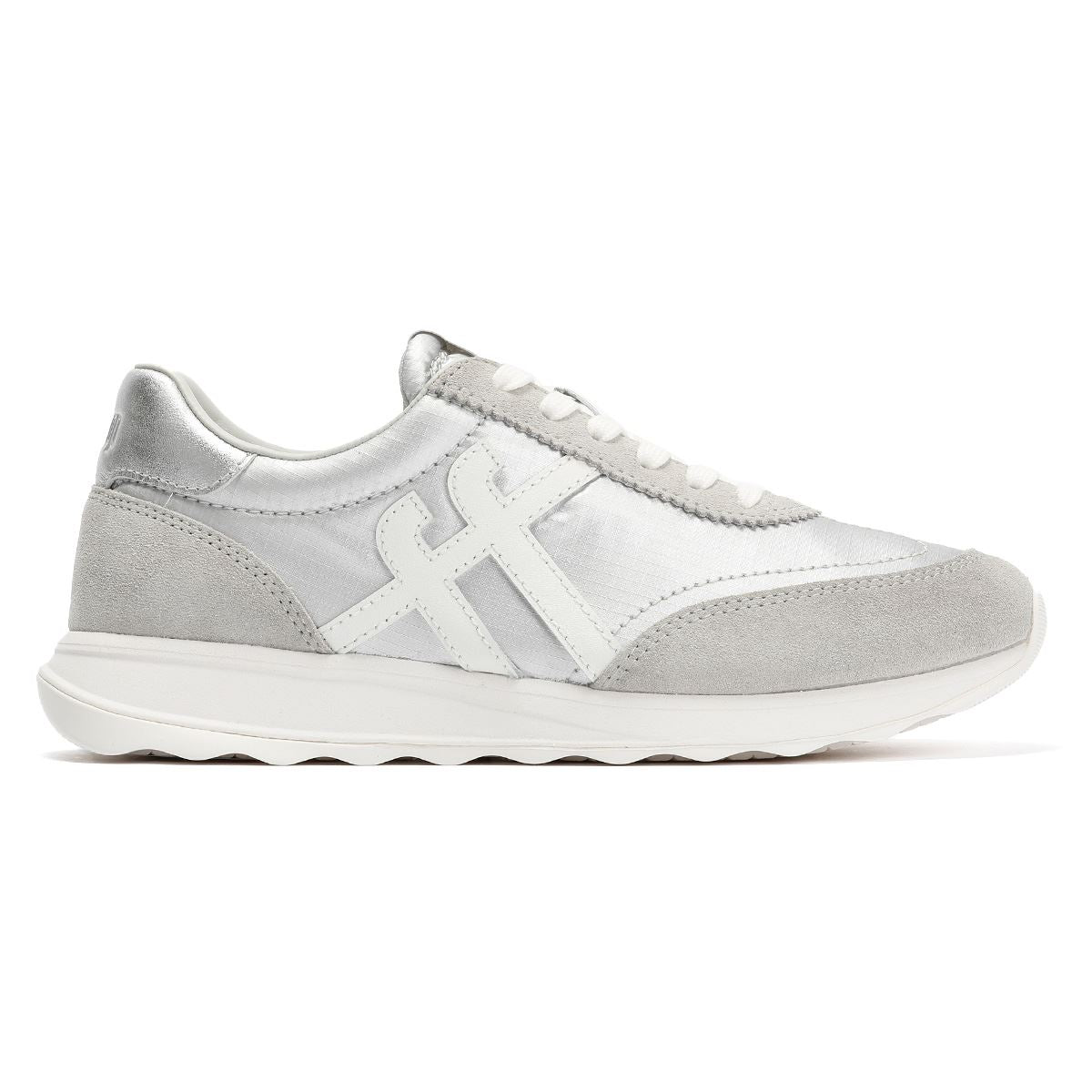 FitFlop Retro-Q FF Baskets En Argent En Nylon Pour Femmes