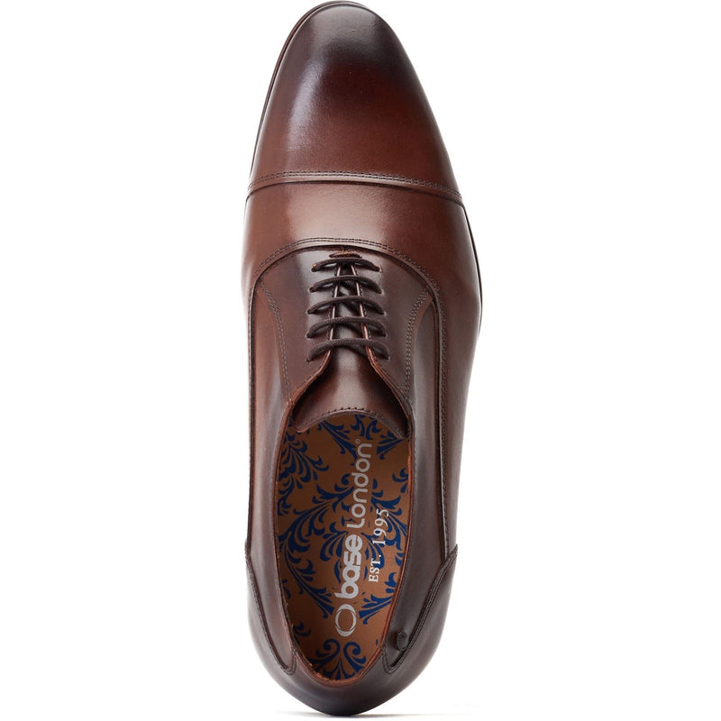 Base London Angelo Chaussures Oxford Marron/Noire En Cuir Pour Hommes