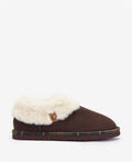 Barbour Eloise Chaussons Marron En Suédine Pour Femme