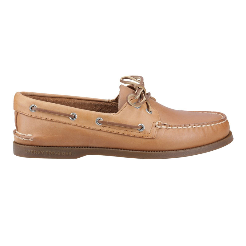 Sperry Authentic 2 Eye Chaussures Bateau Pour Homme En Cuir Couleur Noix De Muscade