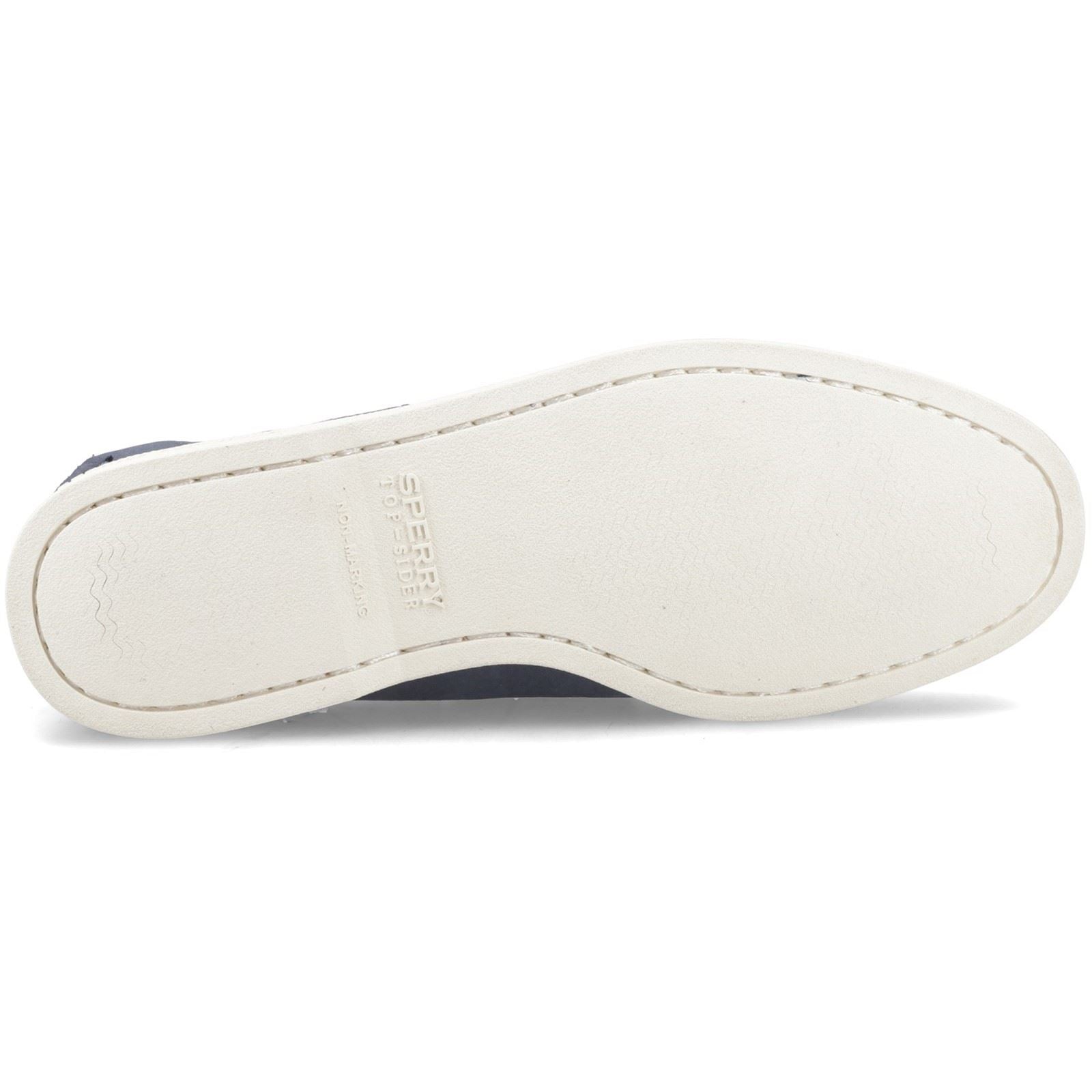 Sperry Authentic 2 Eye Chaussures Bateau Pour Hommes En Cuir Bleu Foncé