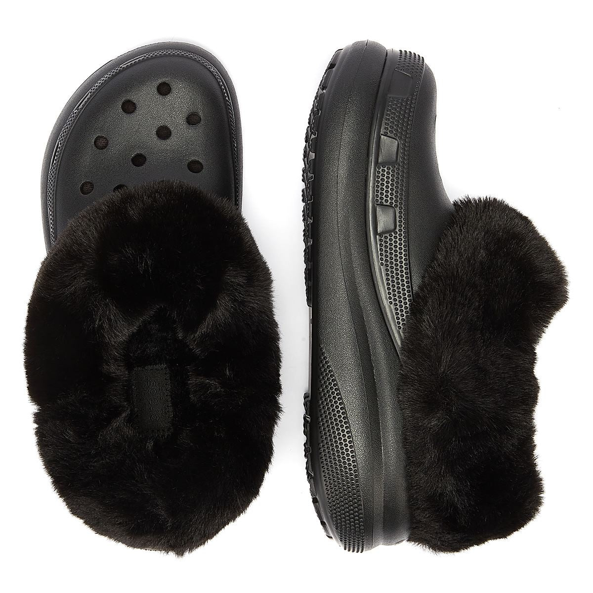 Crocs Sabots Confort Noirs Pour Femmes "Furever Crush".