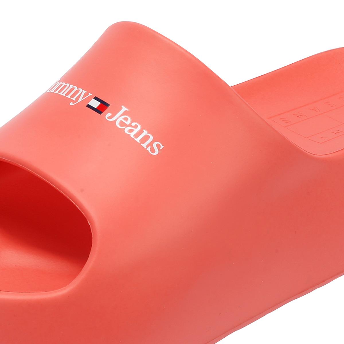 Tommy Hilfiger Chunky Flatform Mules Roses Pour Femmes