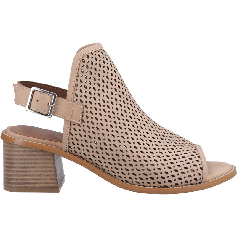 Hush Puppies Louise Heeled Sandales Pour Femmes En Cuir Taupe