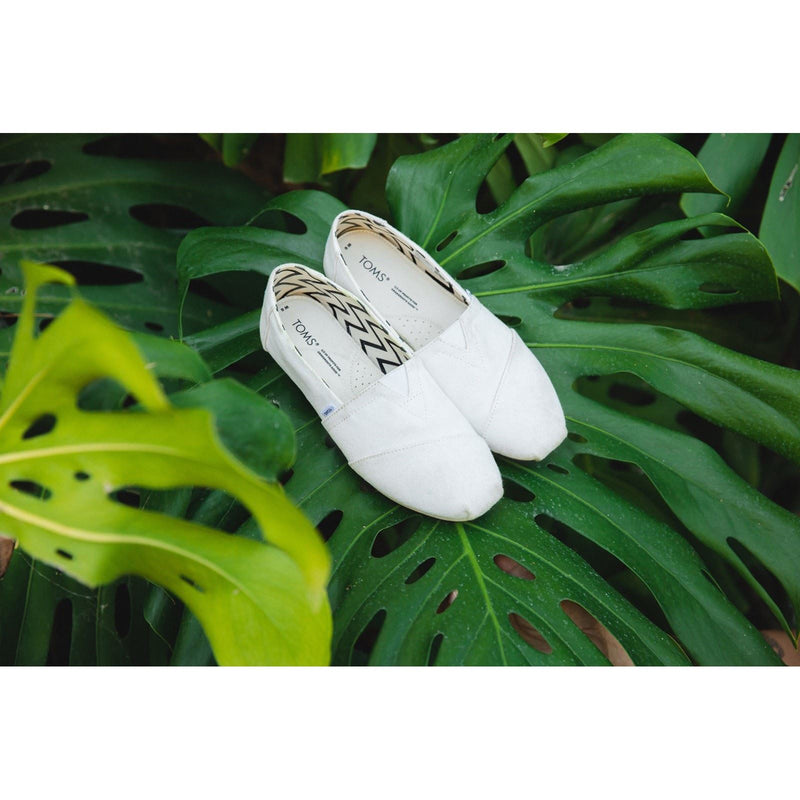 TOMS Alpargata Espadrilles Blanches Pour Hommes En 100% Coton
