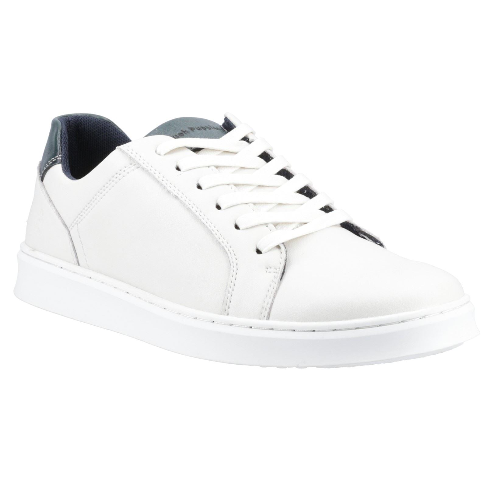 Hush Puppies Madden Baskets Blanches En Cuir Pour Hommes