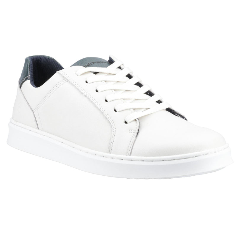 Hush Puppies Madden Baskets Blanches En Cuir Pour Hommes