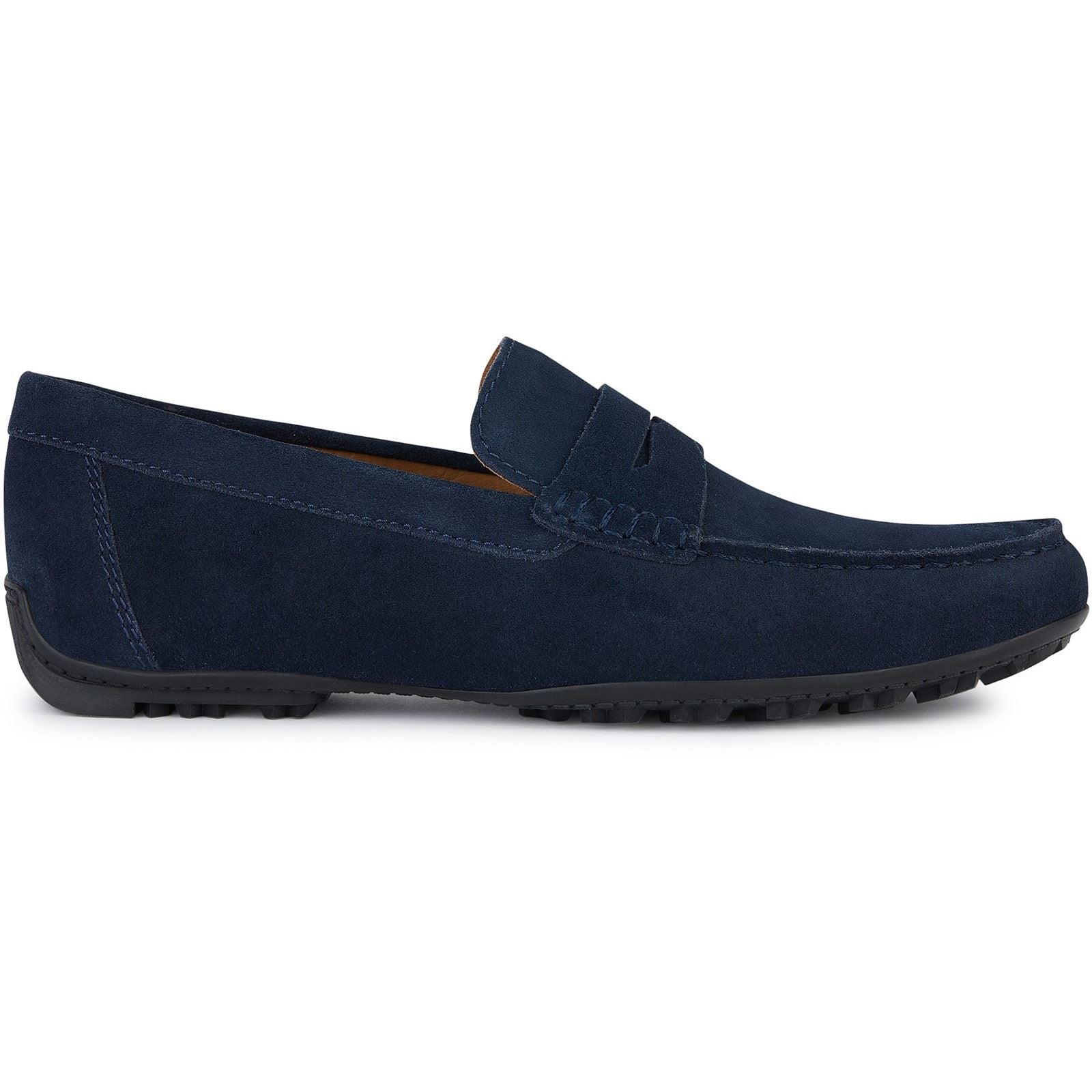 Geox U KOSMOPOLIS + GRIP Chaussures Bateau En Cuir Pour Homme Couleur Marine