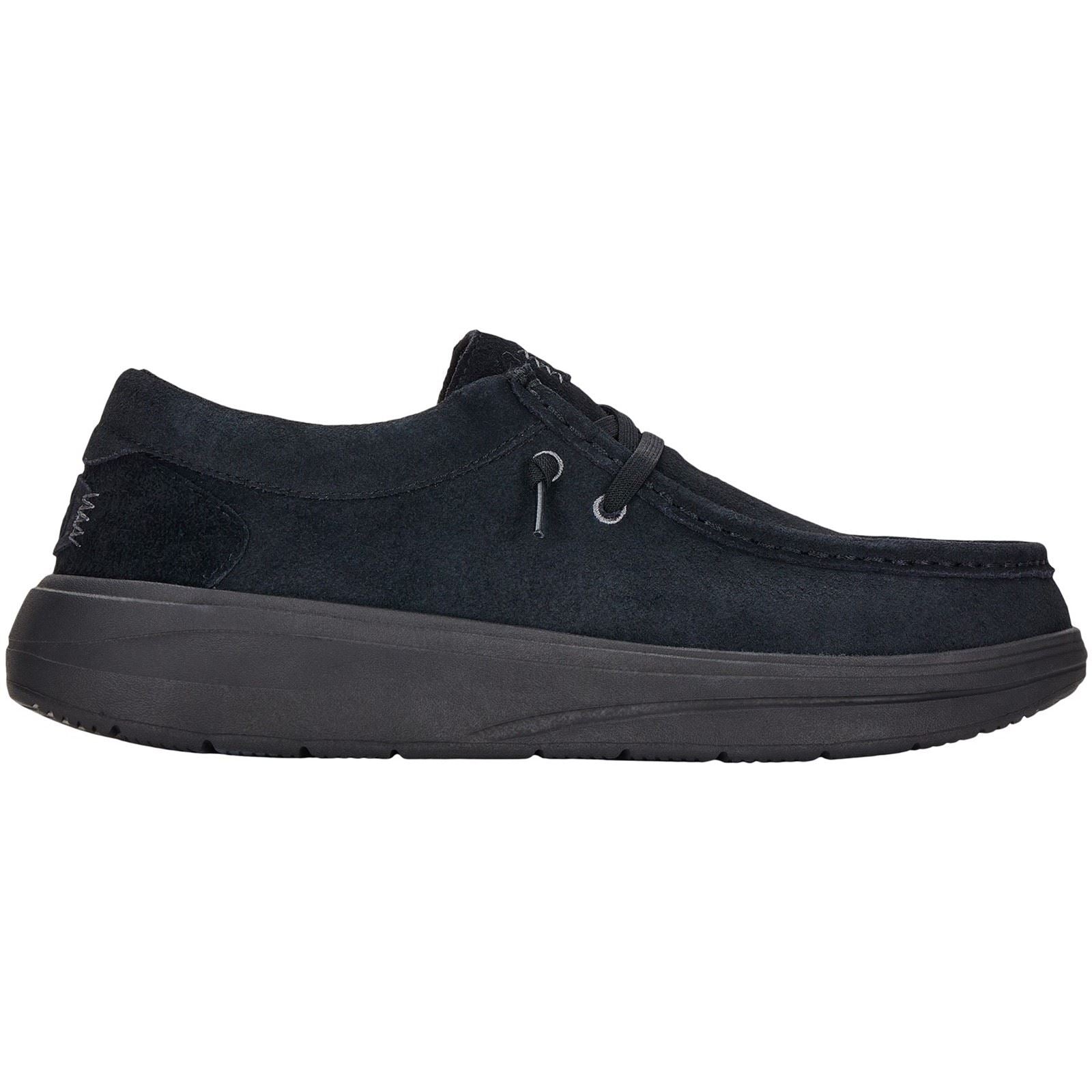 HEYDUDE Wally X Chaussures Bateau Noires Pour Hommes En Suede