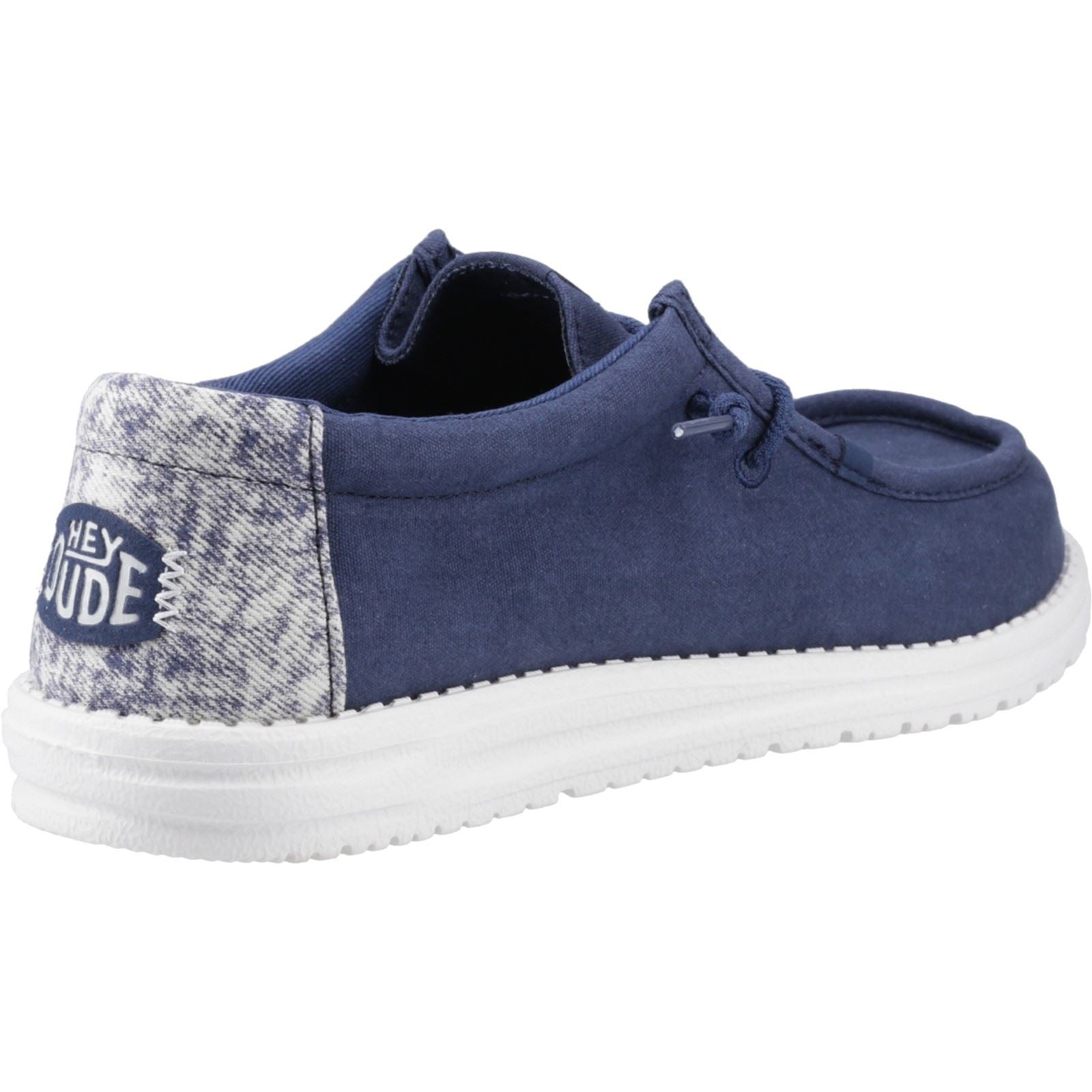 HEYDUDE Wally Surf Wash Chaussures Mocassins En Velours Homme Bleu Marine
