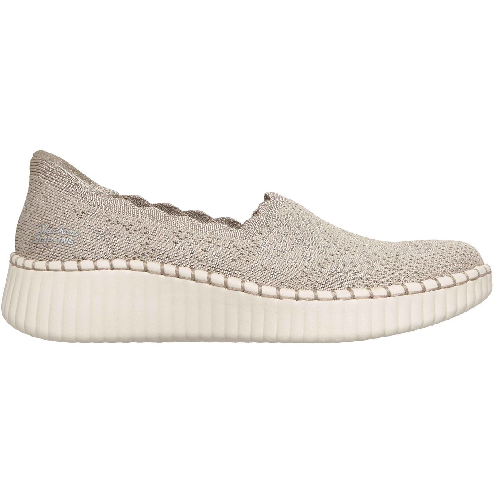 Skechers Wilshire Boulevard Baskets Taupe Pour Femmes En Polyester