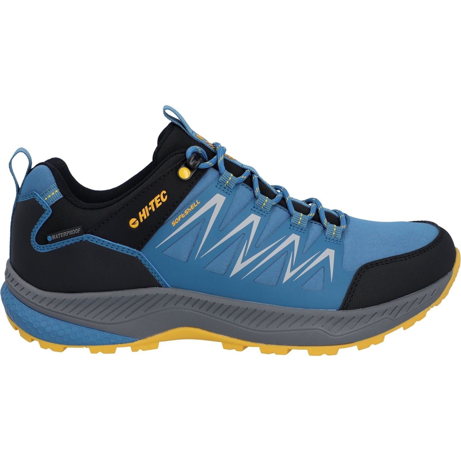 Hi-Tec Stealth Low Bottes De Randonnée Pour Hommes En Polyester Bleu/noir/jaune