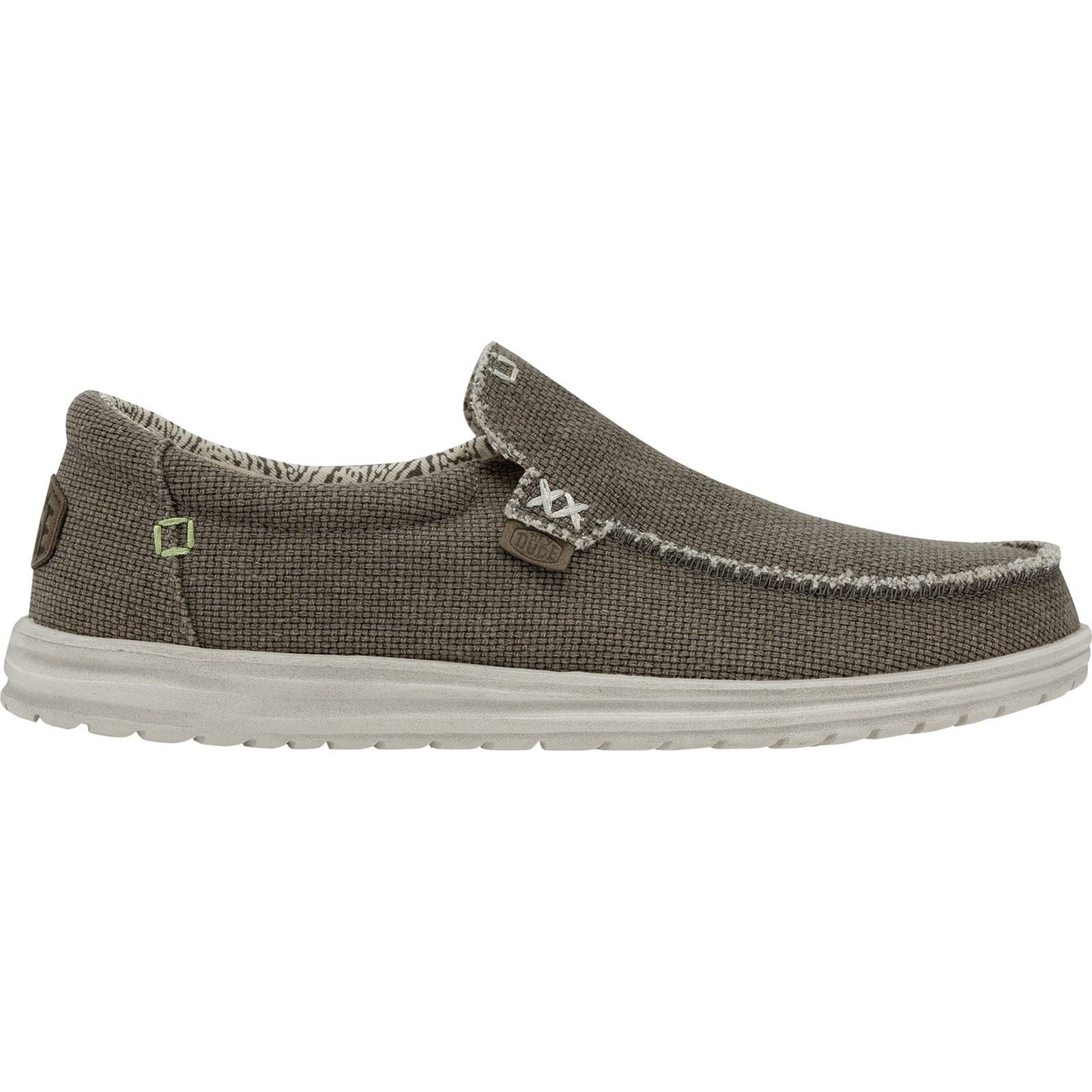 HEYDUDE Mikka Braided Mocassins Fossil En Textile Pour Homme