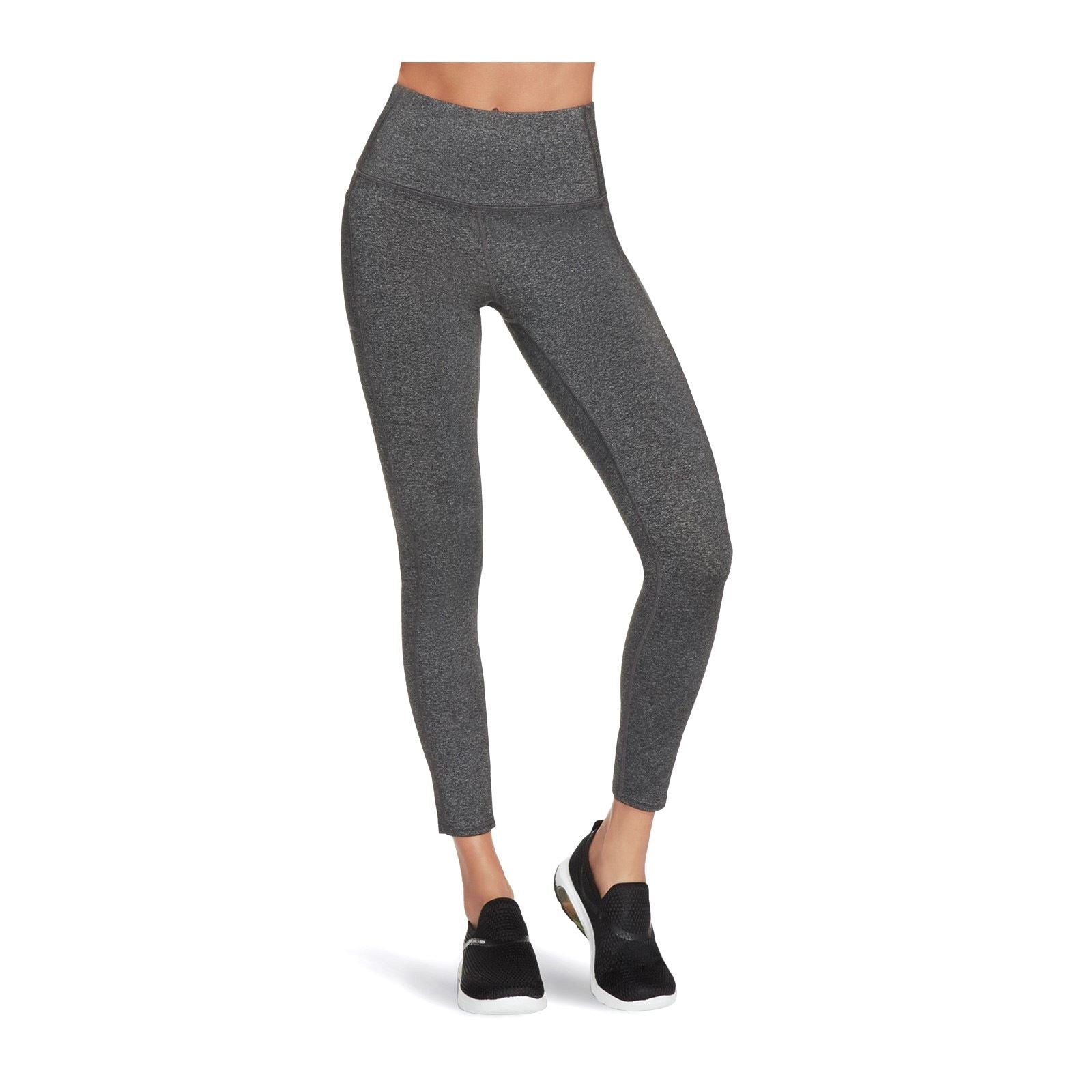 Skechers Performance GOWALK Wear High Waisted Leggings De Sport Grises En Nylon Pour Femmes