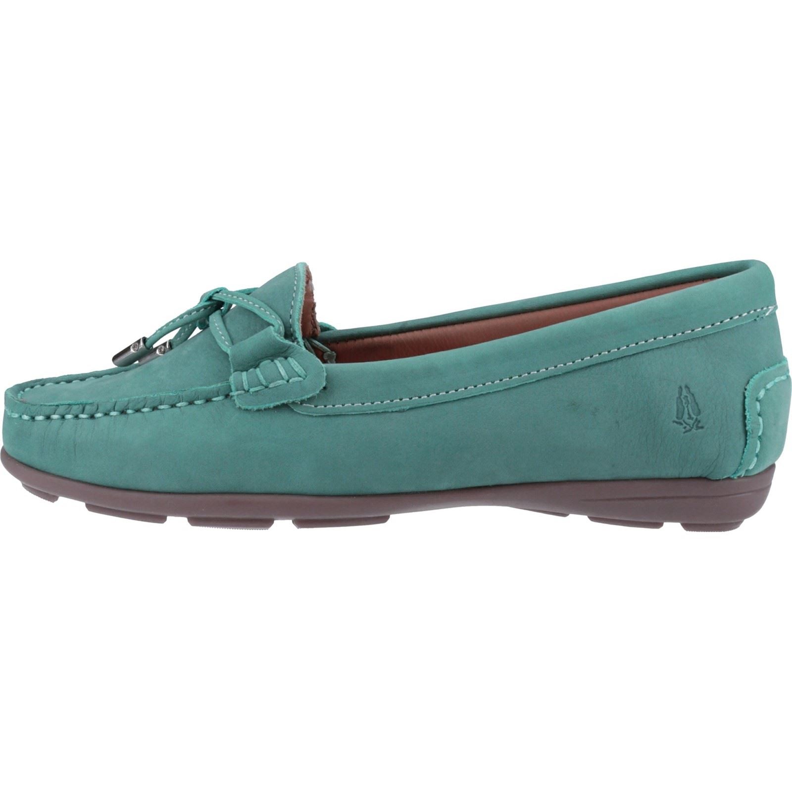 Hush Puppies Maggie Mocassins En Cuir Bleu Ciel Pour Femmes