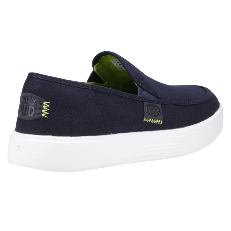 HEYDUDE Sunapee Canvas Mocassins Homme En Coton 100% Bleu Marine/Blanc
